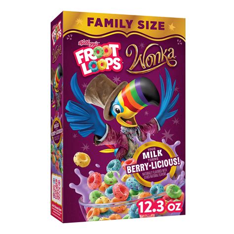 Kellogg's Froot Loops Willy Wonka Berry-licious Family Size - Shop ...