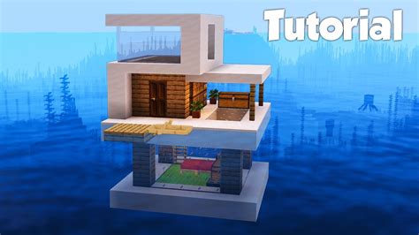 Small Minecraft House On Water - Pixel Art Grid Gallery