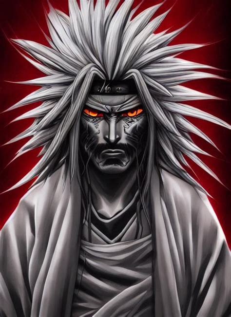 Portrait of Edo tensei madara with black hair and wi... | OpenArt