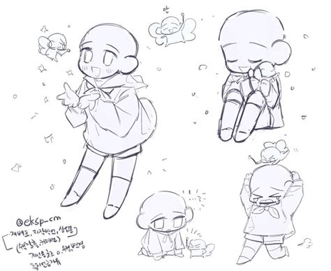 Anime Poses Reference and Chibi Sketches