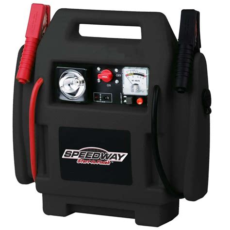 SPEEDWAY Emergency Car Jump Starter and Compressor with Rechargeable Battery-7226 - The Home Depot