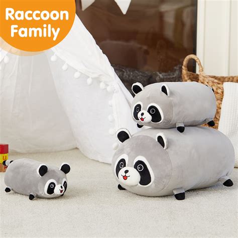 Kawaii Lying Raccoon Plush Pillow | Alwaysplushie