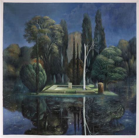 Tombstone by Arnold Bocklin Italy Landscape, Night Landscape, Lake ...