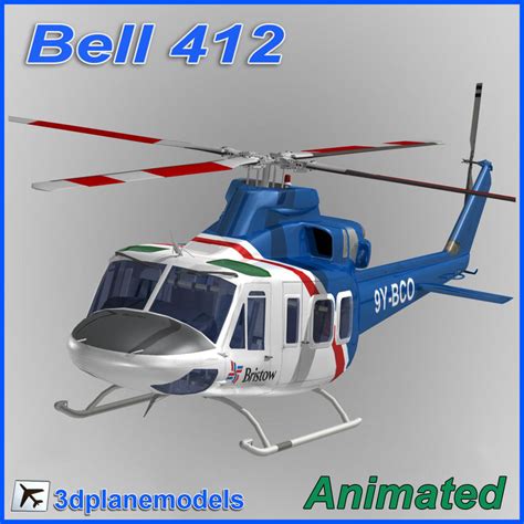 dxf bell 412 helicopter animation