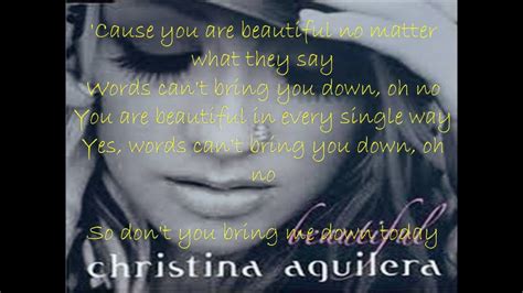 Beautiful- Christina Aguilera [Lyrics] - YouTube