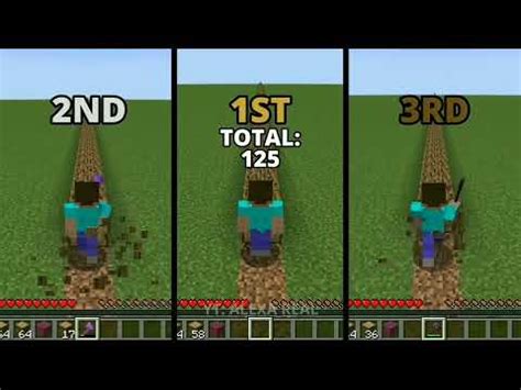 Testing different types of axe in Minecraft to check how many blocks it can mine #minecraft # ...