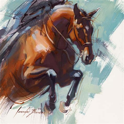 Bay Horse Jumping Art Print | Jen Brandon Studio