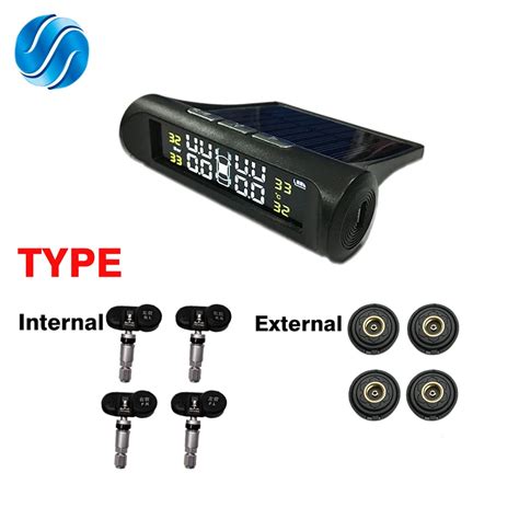 SINOVCLE TPMS Tire Pressure Sensor Alarm Monitor System Internal ...