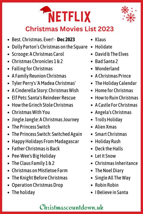 Netflix Christmas Movies List For 2024