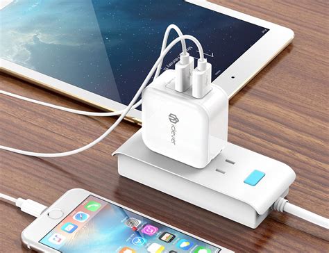 iClever BoostCube Dual USB Wall Charger with SmartID Technology ...