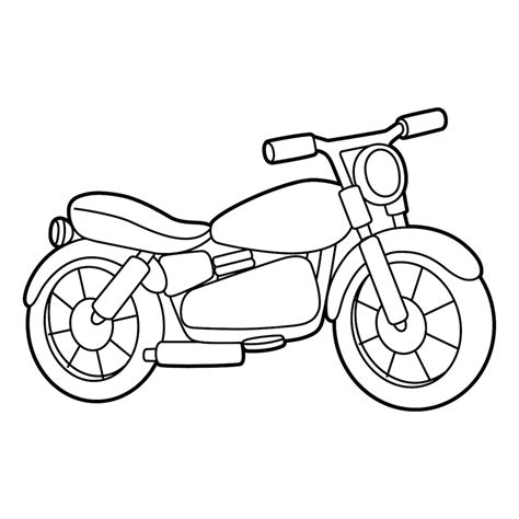 Coloriage moto facile (Dessin Moto à imprimer)