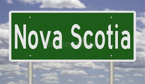 Highway Sign for Nova Scotia Canada Stock Illustration - Illustration ...