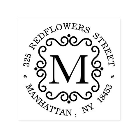 Monogram Address Stamp | Zazzle.com | Address stamp, Stamp, Monogram