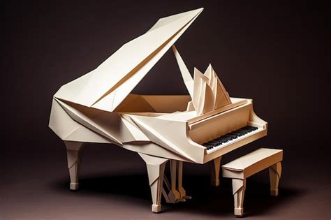 Premium AI Image | origami piano from paper