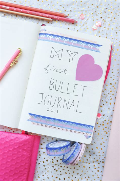 Easy Bullet Journal Title Page Idea: My First Bullet Journal - The Chic ...