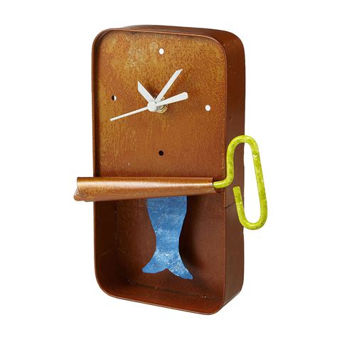 Sardine Wall Clock | Metal Wall Art Pendulum Clock | UncommonGoods