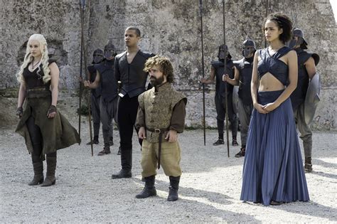 Tyrion Lannister, Grey Worm, Missandei and Daenerys Targaryen - Tyrion ...