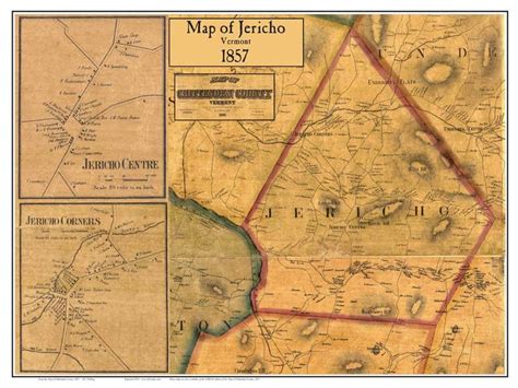 Jericho_1857-wb.jpg (1728×1296) | Map, Old maps, Vermont