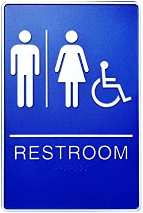 ADA Unisex Bathroom Restroom Sign-Tactile Signs The Standard ADA line