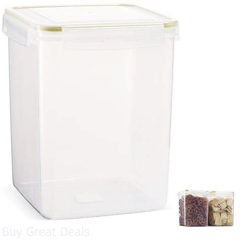 Komax Tall Large Square Food Storage Chip Container 175oz. Set of 2 | eBay