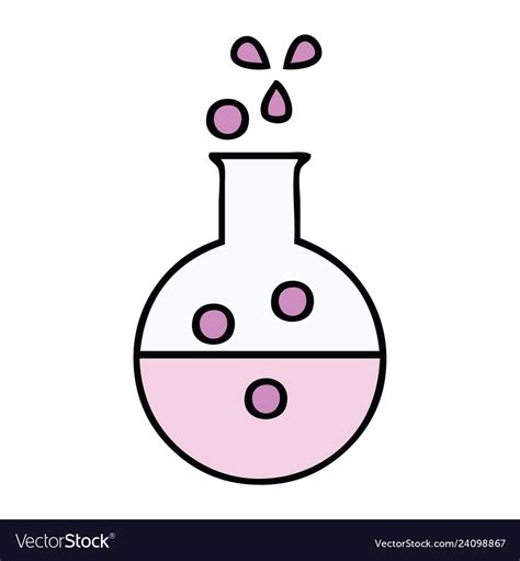 Cute cartoon chemistry tube Royalty Free Vector Image