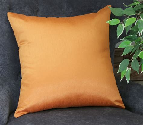 Aiking Home Solid Faux Silk Euro Sham / Pillow Cover 26 by 26 - Orange ...