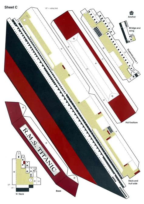 Titanic Paper Model 1:1200 Scale 9 Inches In Length DIY Papercraft Toy ...