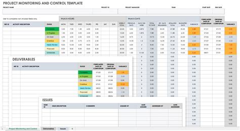 Project Monitoring Plan Template