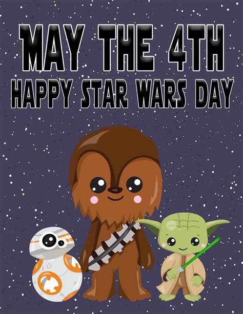 Star Wars Day - May the 4th printable art print in the FREE printable ...