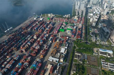 Premium Photo | Shenzhen china circa 2022 aerial view of container ship ...