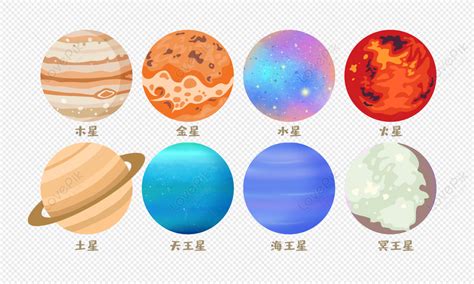 Beautiful Hand Drawn Cartoon Planet Elements, Planet, Uranus, Jupiter ...