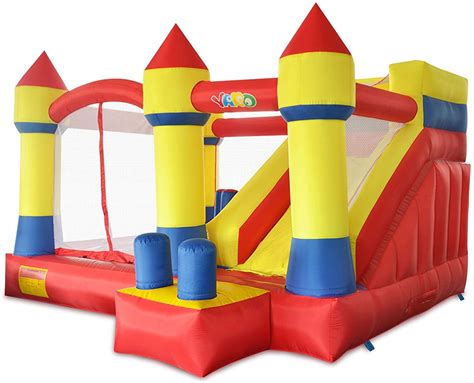 YARD Bounce House Mighty Castle with Slide Inflatable Obstacle Bouncer ...