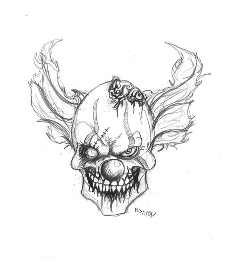 Creepy Clown Drawing Ideas - Scary clown drawing creepy clown creepy pics horror drawing ...