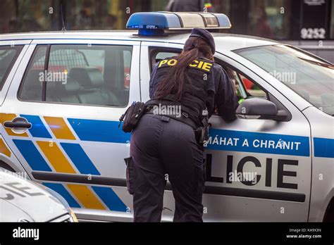 Czech police. woman, Prague, Czech Republic Czech policewoman Stock Photo - Alamy