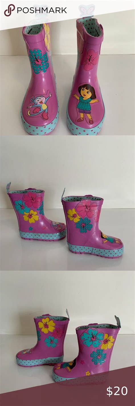 Dora the Explorer Rain Boots Waterproof Sz 5 | Girls rain boots, Rain ...