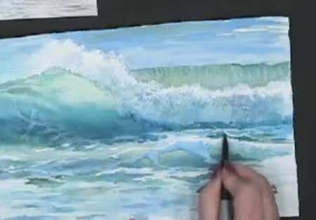 Video Lessons of Drawing & Painting: Making Waves - Techniques for Painting Ocean Waves in ...