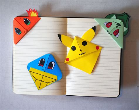 Pokemon Corner Bookmarks - Etsy | Paper crafts origami, Origami crafts, Origami bookmark