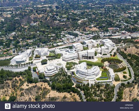 Los Angeles, USA - May 27, 2015: Aerial view of the Getty Center in ...