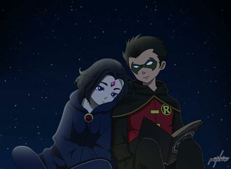 Teen Titans (Raven X Robin) by pastelaine-art on DeviantArt