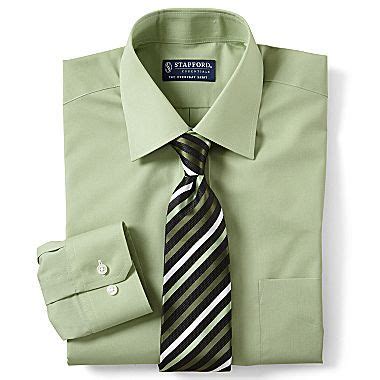 yellow though Stafford® Essentials Mens Broadcloth Dress Shirt ...