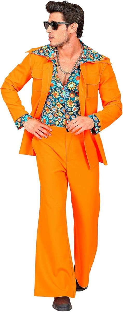 WIDMANN Men's Widmann 70s disco style outfit.: Amazon.co.uk: Clothing