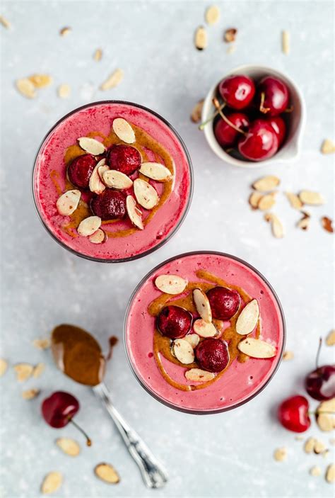 My Favorite Almond Cherry Smoothie - Ambitious Kitchen