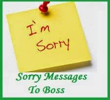 Sorry Messages : Boss