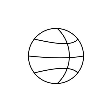 Basketball Thin Line Icon Vector Illustration Logo Template. Suitable For Many Purposes ...