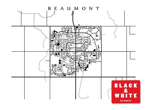 Beaumont AB Map Print Alberta Poster Modern Home Decor - Etsy