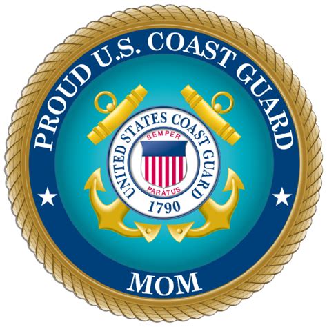 Proud US Coast Guard Mom Sticker