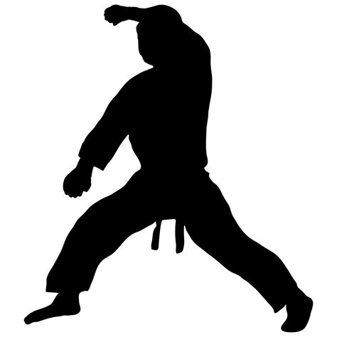 Karate Kick Silhouette at GetDrawings | Free download