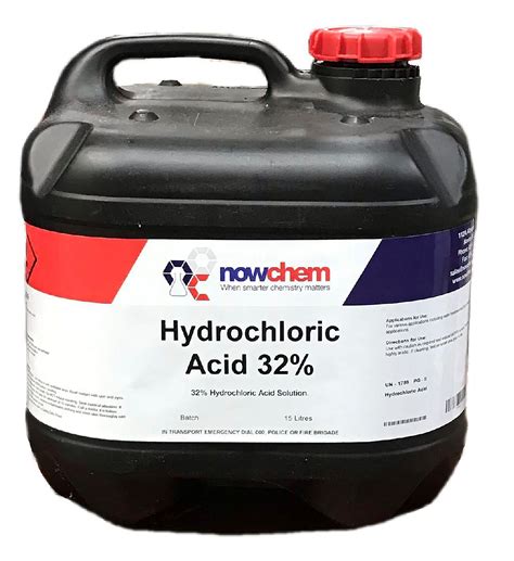 Hydrochloric Acid 32% 15L - Nowchem