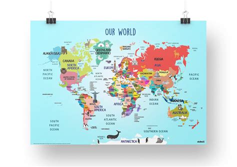 Buy EKDALI World- World and Its Countries- Learning | world for kids | Wall s for study,world ...