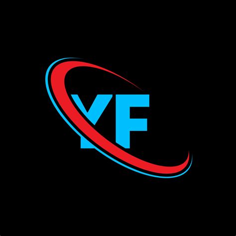 YF logo. YF design. Blue and red YF letter. YF letter logo design ...